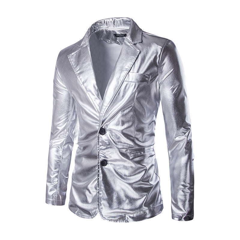 Men's fashionable shiny suit blazer Lisslune