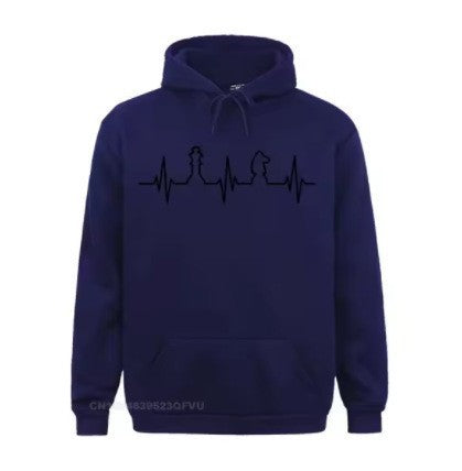 Women's Hoodie with Creative Chess Motif Lisslune