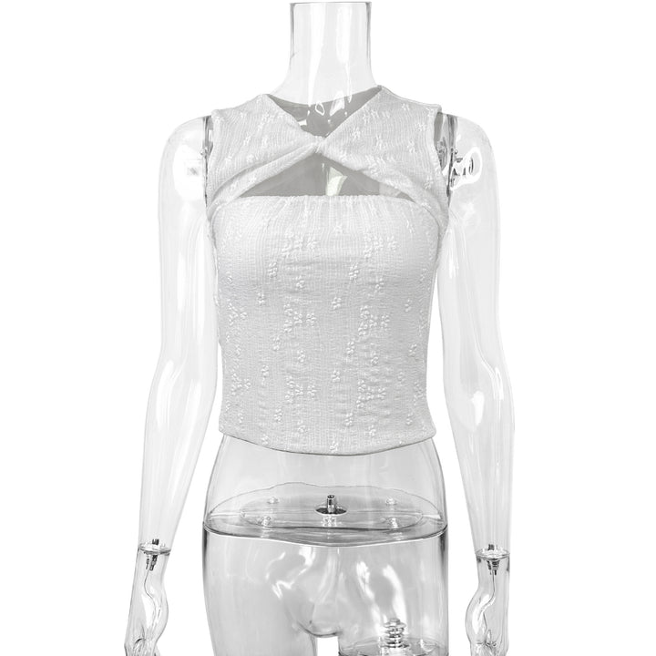 Damen Cut-Out Top mit geknotetem Design Lisslune