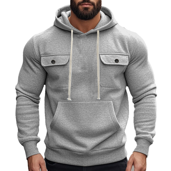 Men's hoodie with practical chest pockets Lisslune