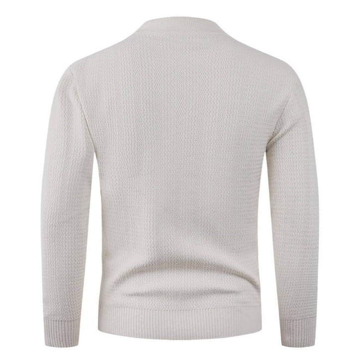 Men's structured sweater with high collar and fashionable design Lisslune