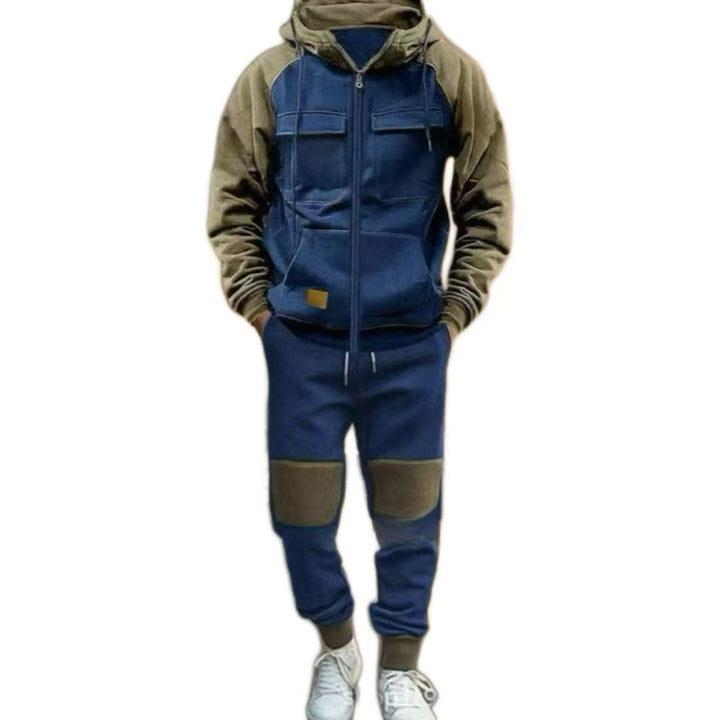 Men's functional leisure suit with practical pockets Lisslune