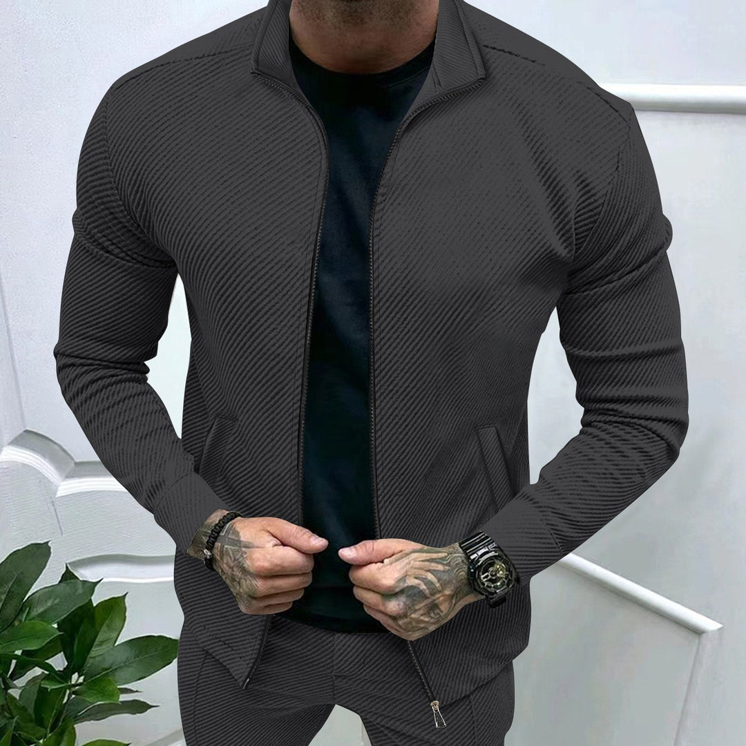 Men's sporty jacket with textured design Lisslune