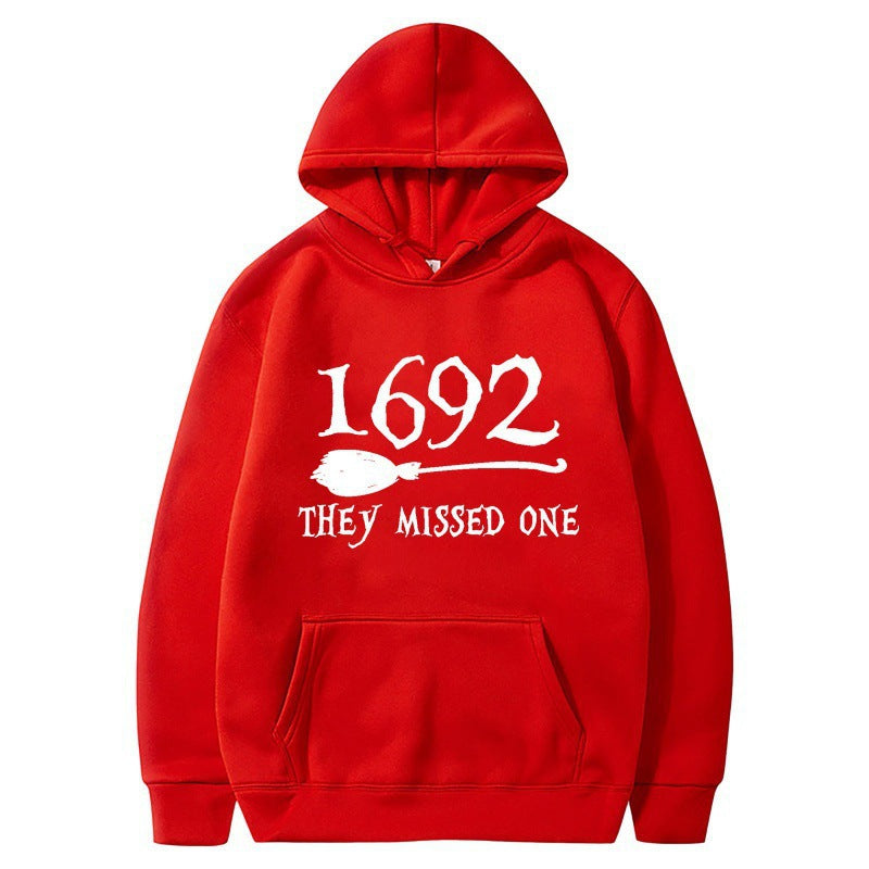 Women’s hooded sweatshirt with creative Halloween motif and loose fit Lisslune