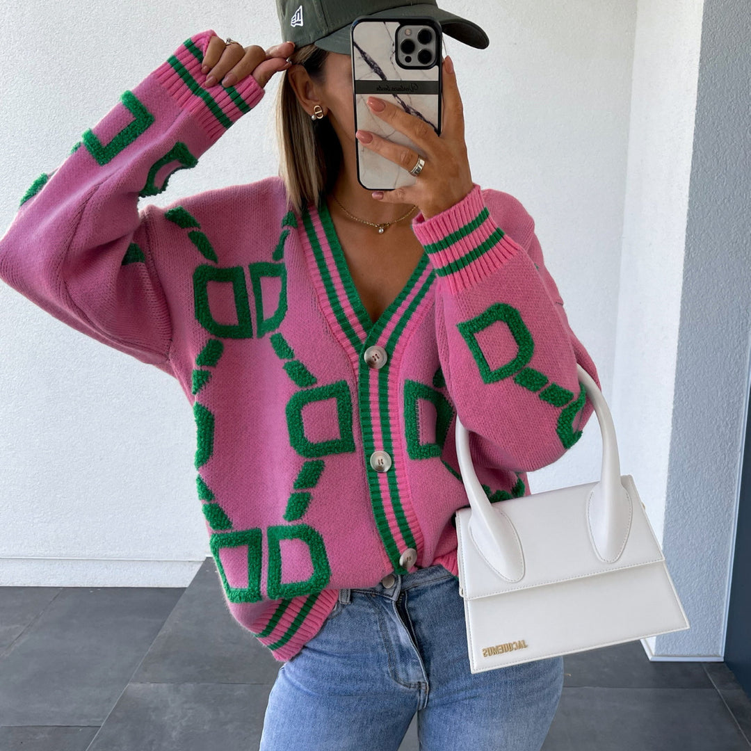 Women High-Quality Cardigan with Modern Design and Button Closure Lisslune