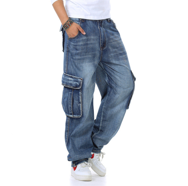 Men's Oversized Cargo Jeans Lisslune