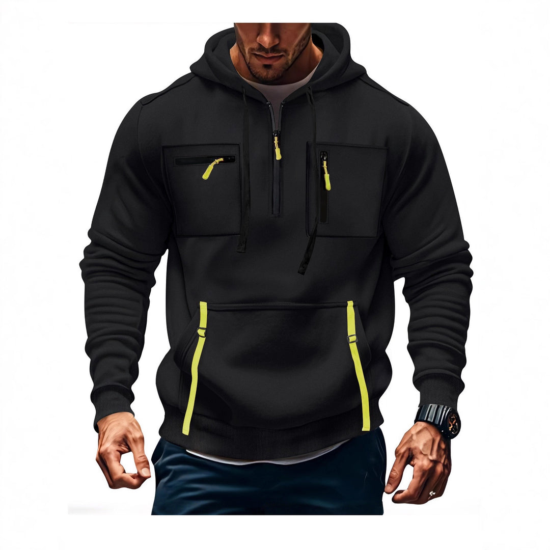 Men's hoodie with functional zip pockets and modern fit Lisslune