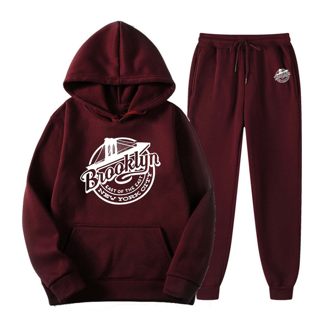 Women's leisure sweat suit with stylish Brooklyn print Lisslune