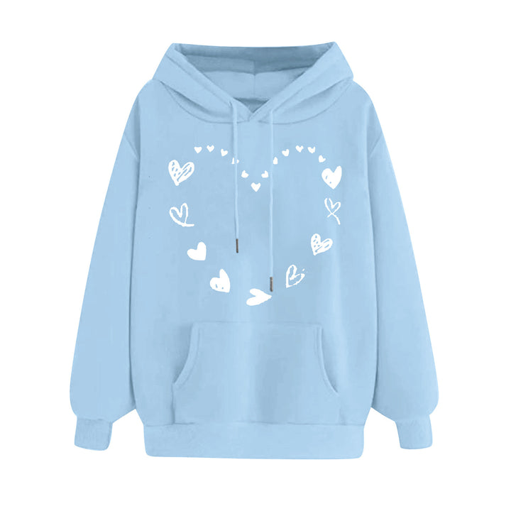 Women's hoodie with playful heart design and comfortable kangaroo pocket Lisslune
