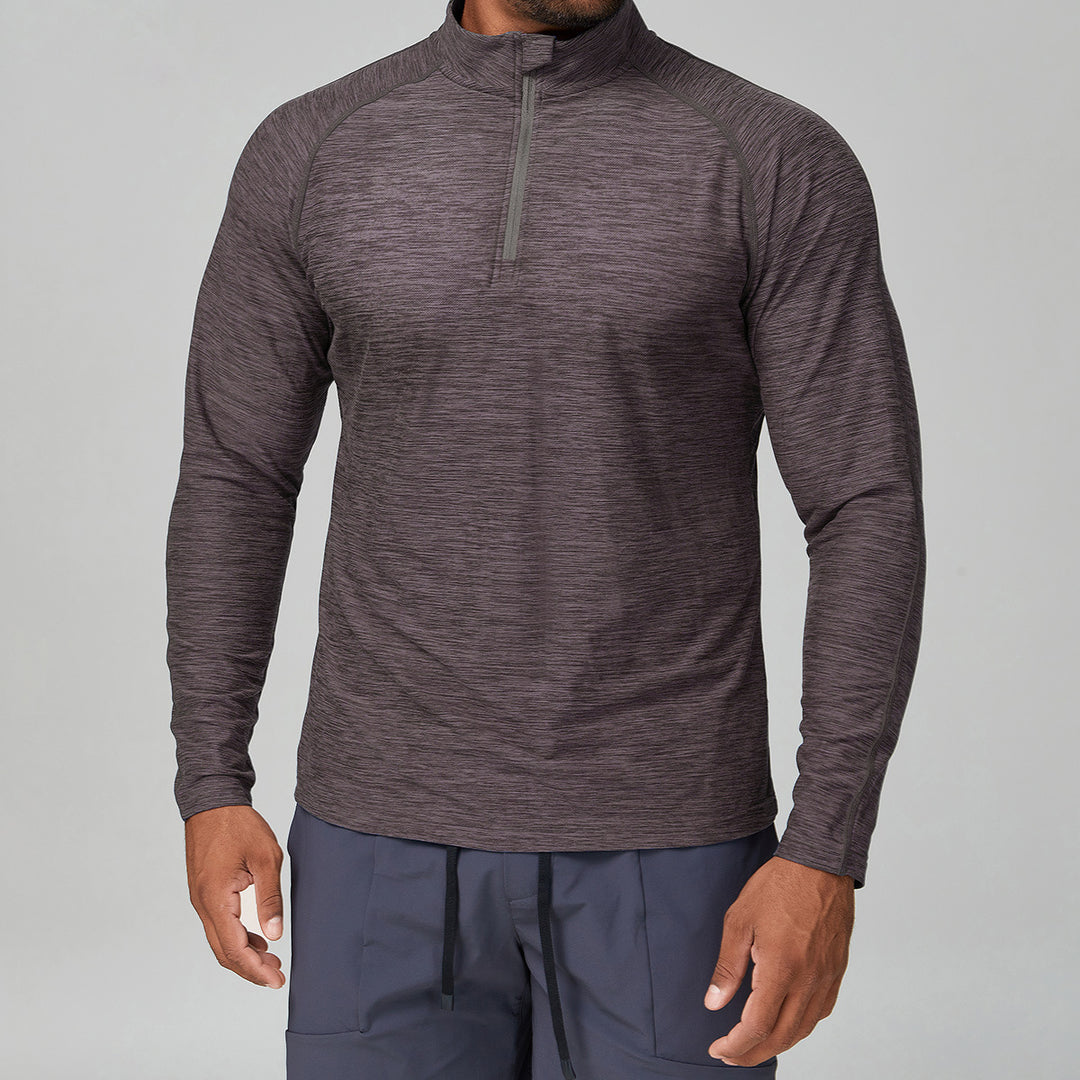 Men's Sporty Stand Collar Sweater with Functional Inserts Lisslune