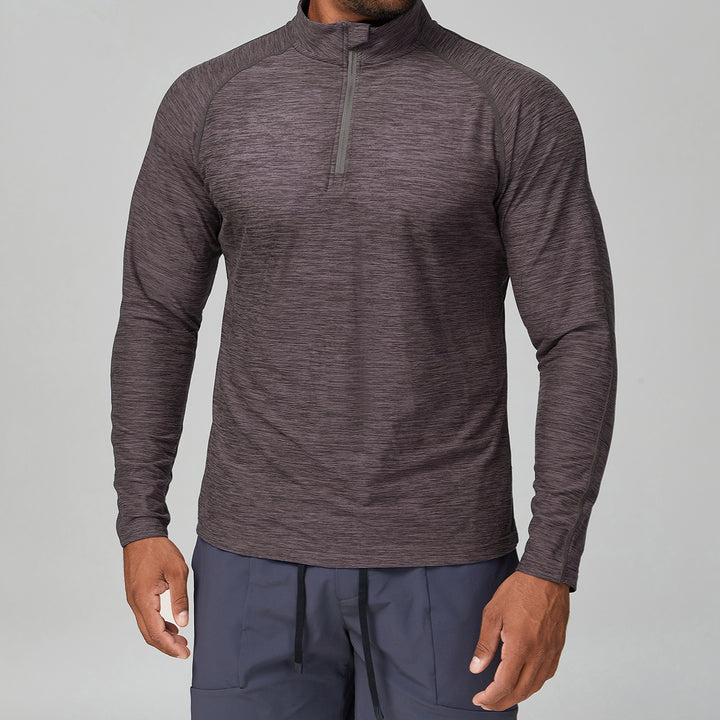 Men's Sporty Stand Collar Sweater with Functional Inserts Lisslune