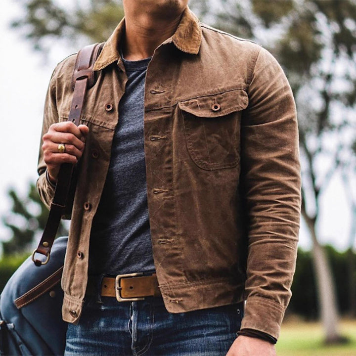 Men's cotton jacket with practical pockets and modern cut Lisslune