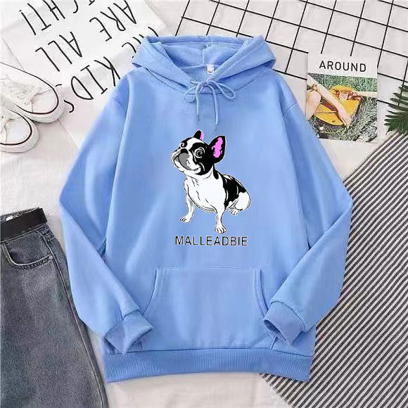 Women's hoodie with creative French bulldog design Lisslune