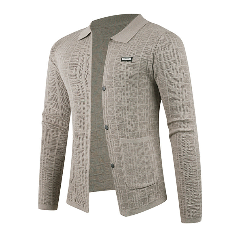 Men's fashionable cardigan with unique pattern Lisslune