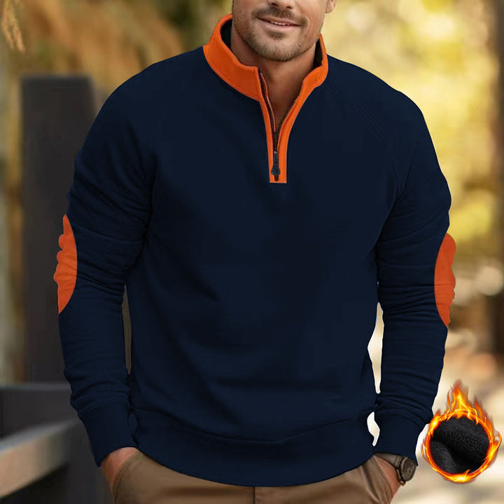 Men's sweatshirt with textured zipper Lisslune