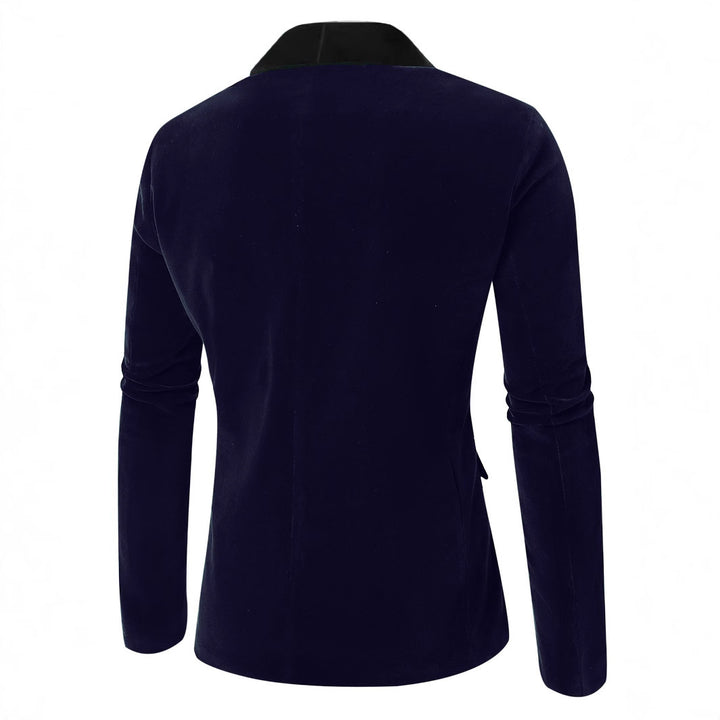 Men's elegant velvet blazer with satin finish Lisslune