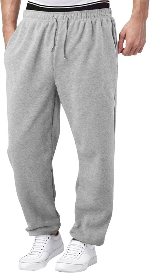 Men's casual leisure pants with elastic waistband and practical pockets Lisslune