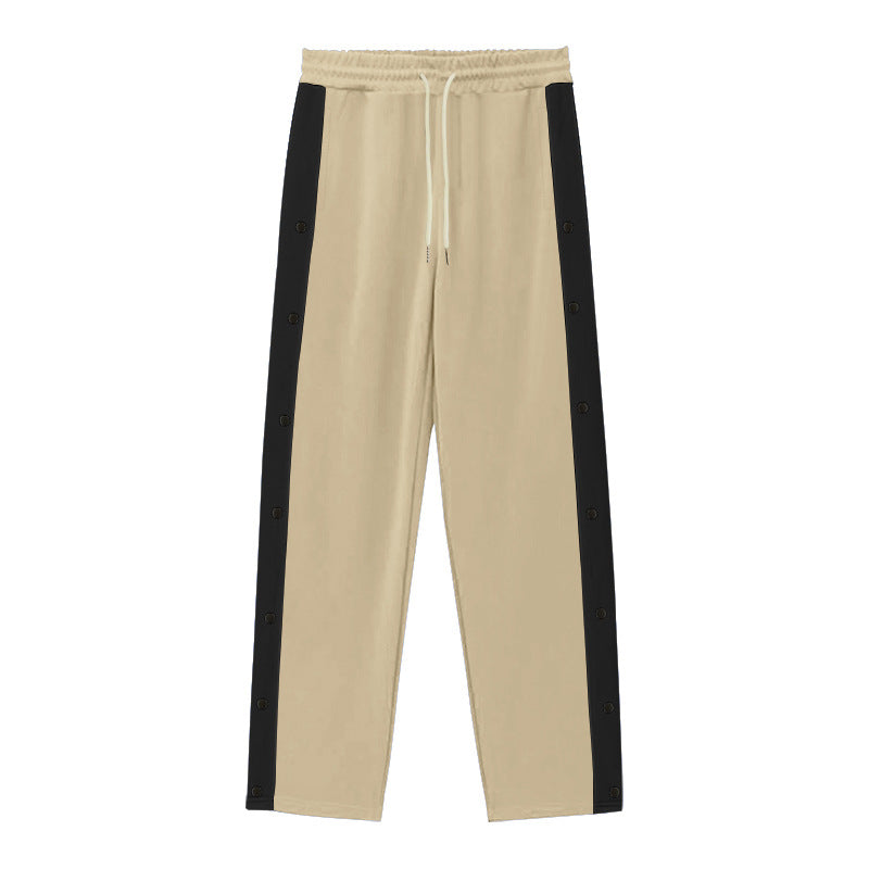 Men's sporty jogging pants with snap button details Lisslune