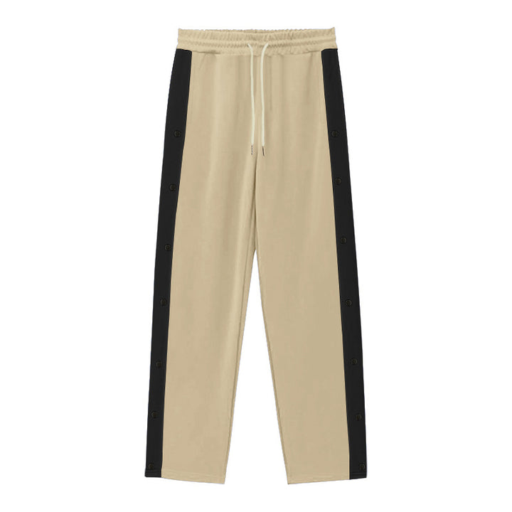Men's sporty jogging pants with snap button details Lisslune