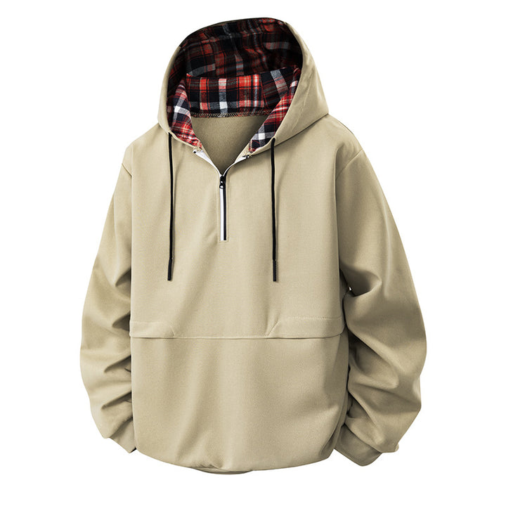 Men's functional pullover with plush lining and half zipper Lisslune