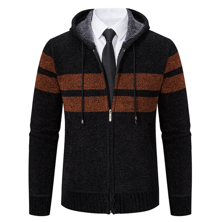 Men's hoodie with modern zipper and practical fleece lining Lisslune