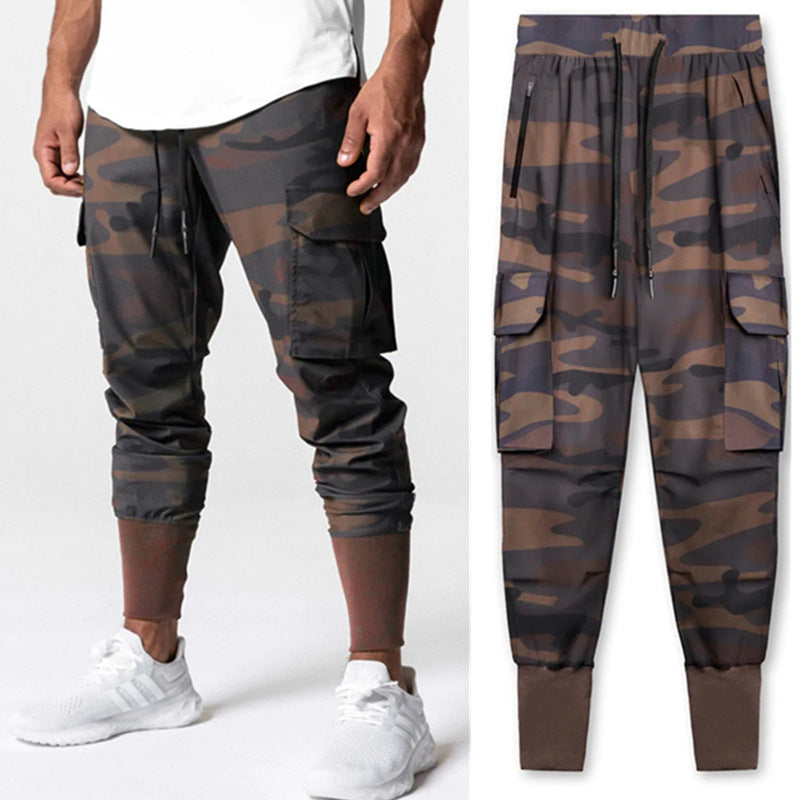 Men's cargo jogging pants with elastic waistband and practical side pockets Lisslune