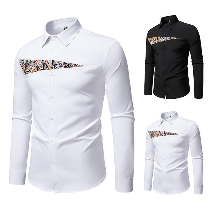 Men's Elegant Shirt with Unique Pattern and Modern Cut Lisslune
