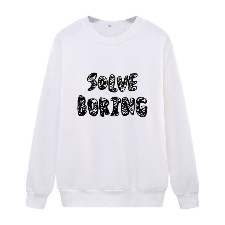 Women's casual sweatshirt with creative lettering Lisslune