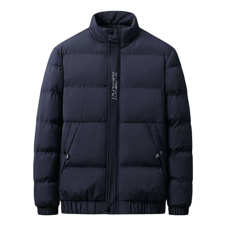 Men's quilted winter jacket with high collar and versatile pockets Lisslune