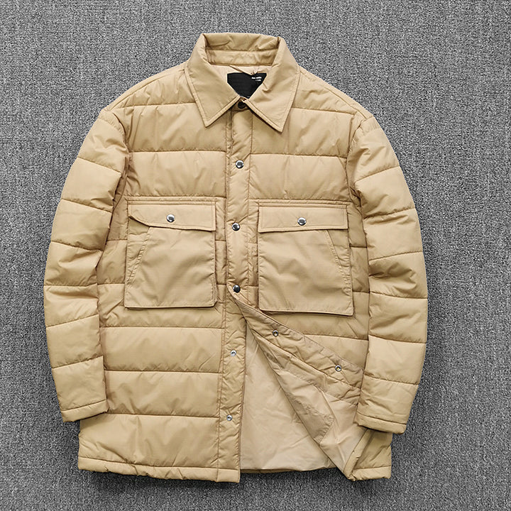 Men's quilted overshirt jacket with practical flap pockets and sturdy collar Lisslune