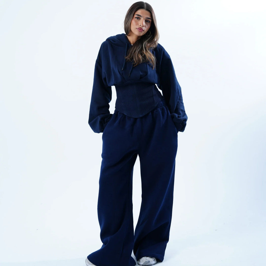 Women's Oversized Hoodie and Wide Pants Set Lisslune