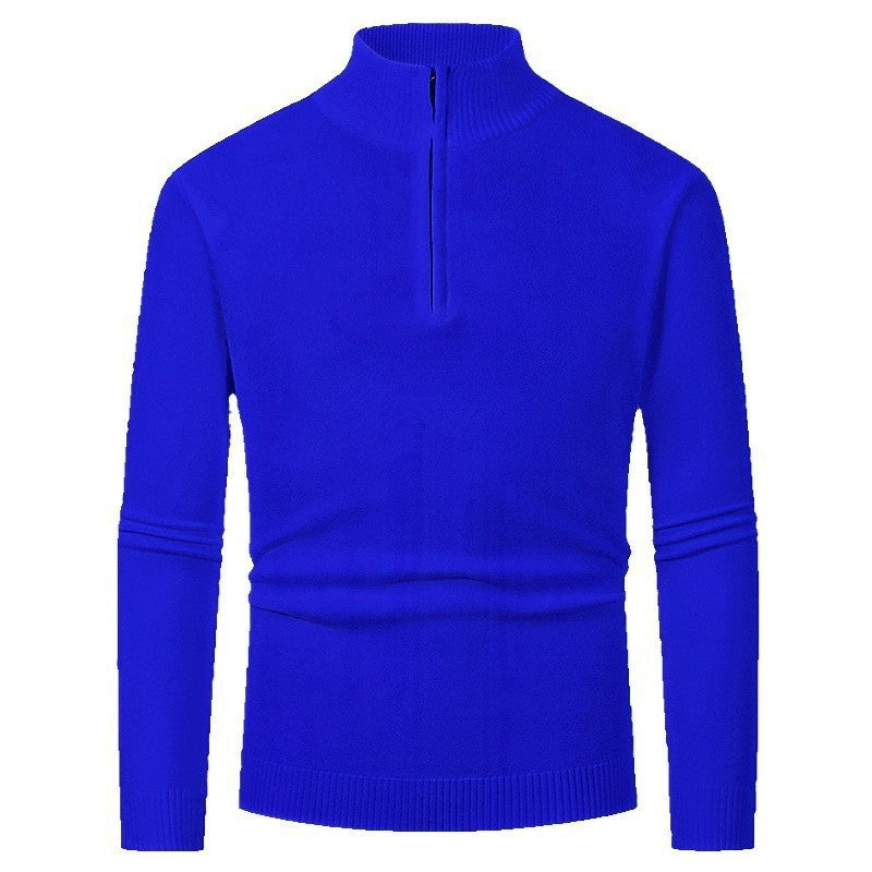 Men's elegant turtleneck sweater with full-length zipper Lisslune