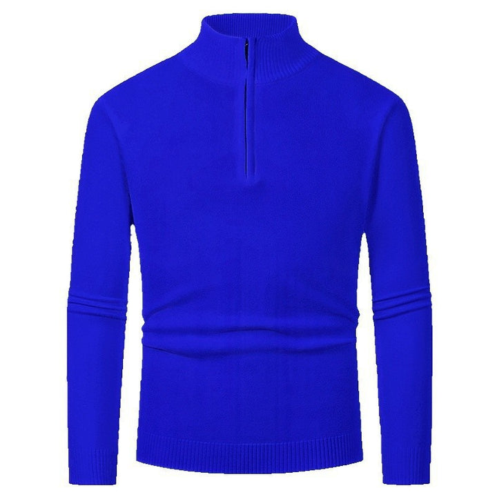 Men's elegant turtleneck sweater with full-length zipper Lisslune