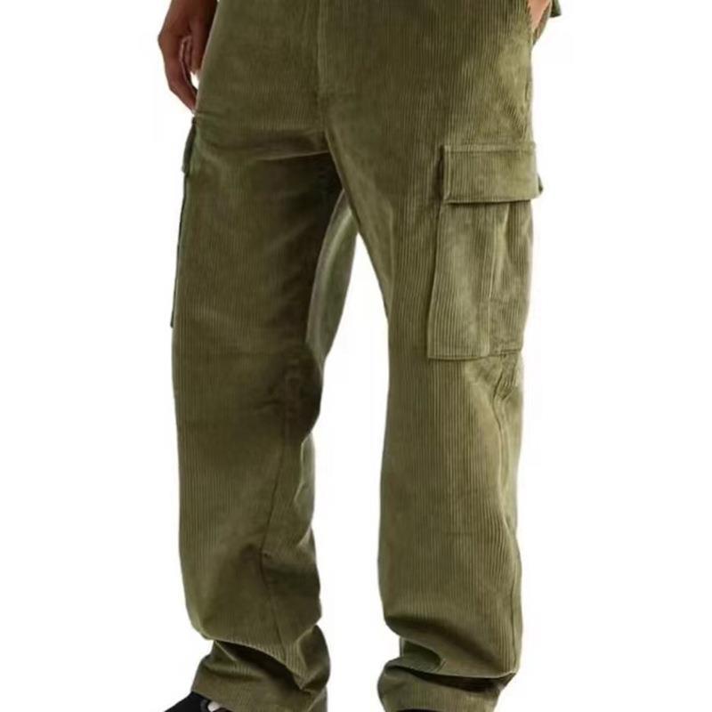 Men's cargo pants with elastic waistband and practical side pockets Lisslune