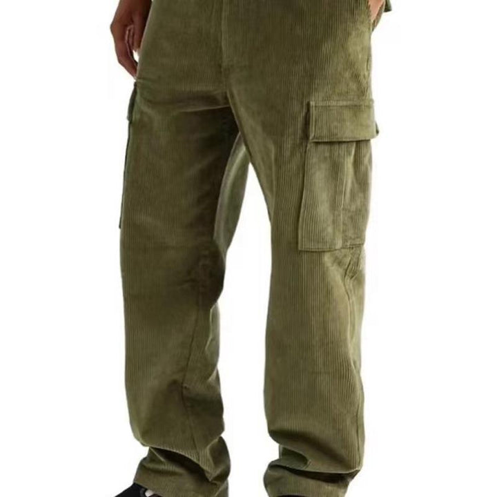 Men's cargo pants with elastic waistband and practical side pockets Lisslune