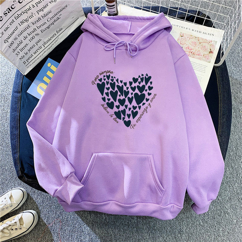 Women's hoodie with creative heart design Lisslune