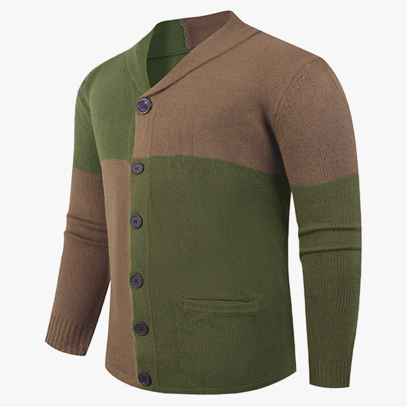 Men's cardigan with modern cable pattern and practical pockets Lisslune