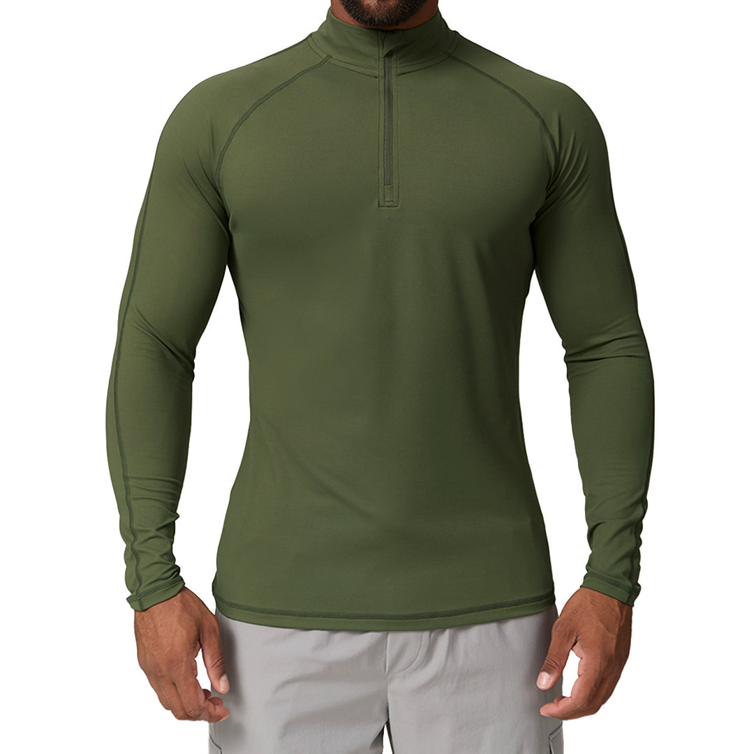 Men's Functional Long Sleeve Shirt with Zipper Lisslune