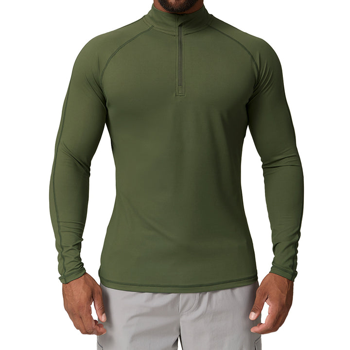 Men's Functional Long Sleeve Shirt with Zipper Lisslune
