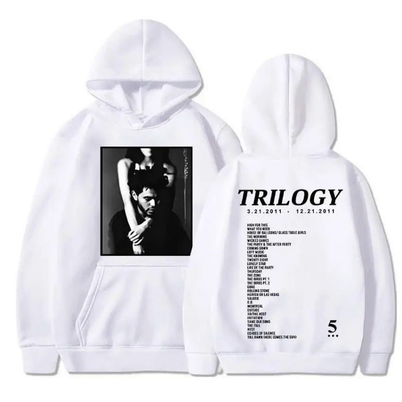 Women's hoodie with artistic photo print and unique lettering Lisslune