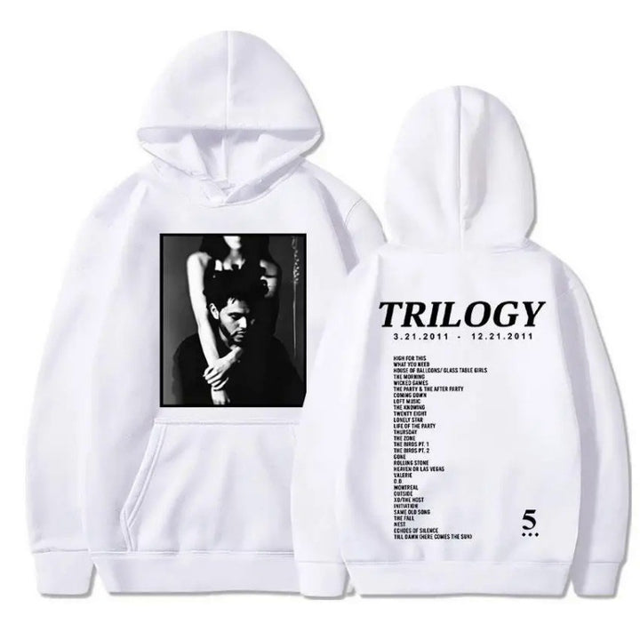Women's hoodie with artistic photo print and unique lettering Lisslune