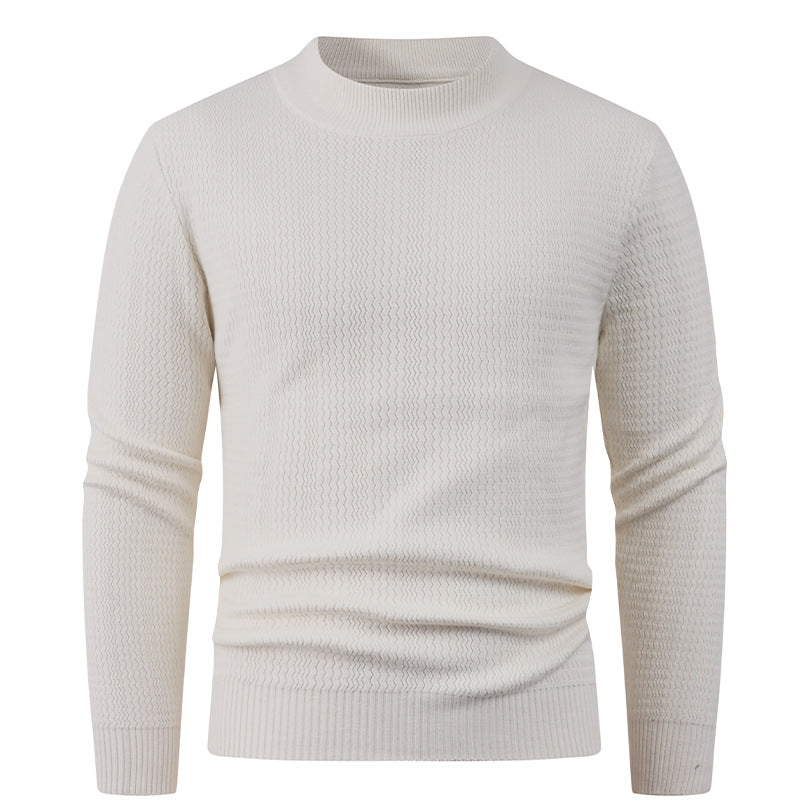 Men's structured sweater with high collar and fashionable design Lisslune