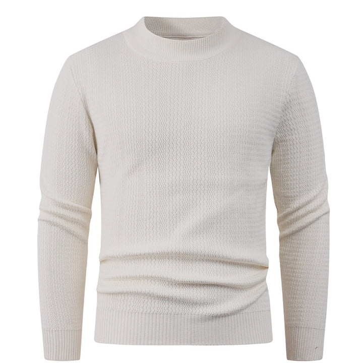 Men's structured sweater with high collar and fashionable design Lisslune