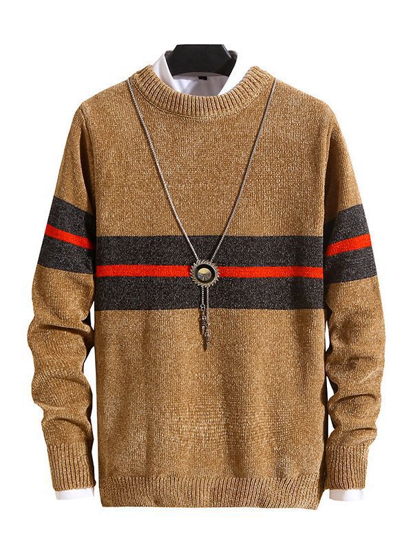 Men's stylish sweater with striped design and high comfort Lisslune