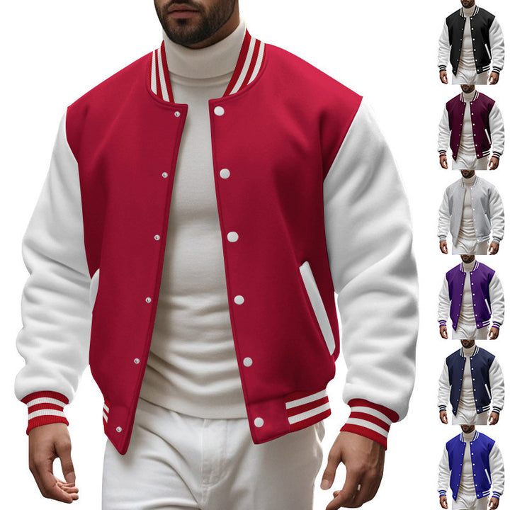 Men's casual bomber jacket with contrasting sleeves and classic cut Lisslune