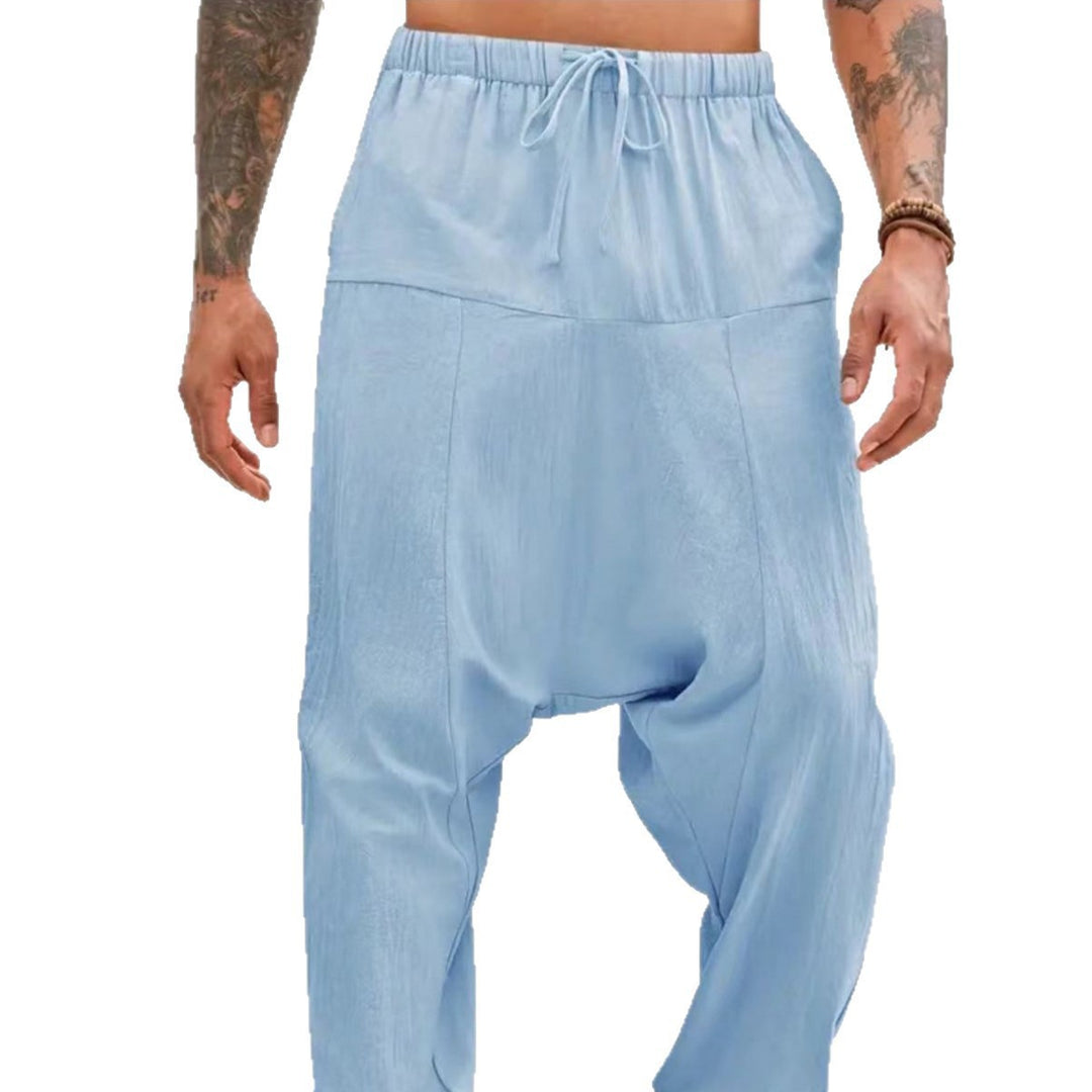 Men's casual trousers with elastic waistband and relaxed fit Lisslune