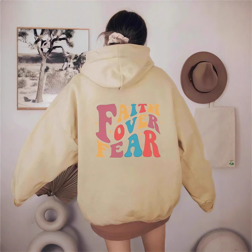 Women's Hoodie with Motivational Graphic Details Lisslune