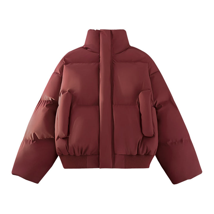 Men's Fashion Padded Jacket with High Collar and Practical Pockets Lisslune