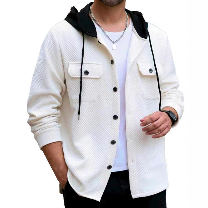 Men's casual shirt jacket with hood function and practical pockets Lisslune