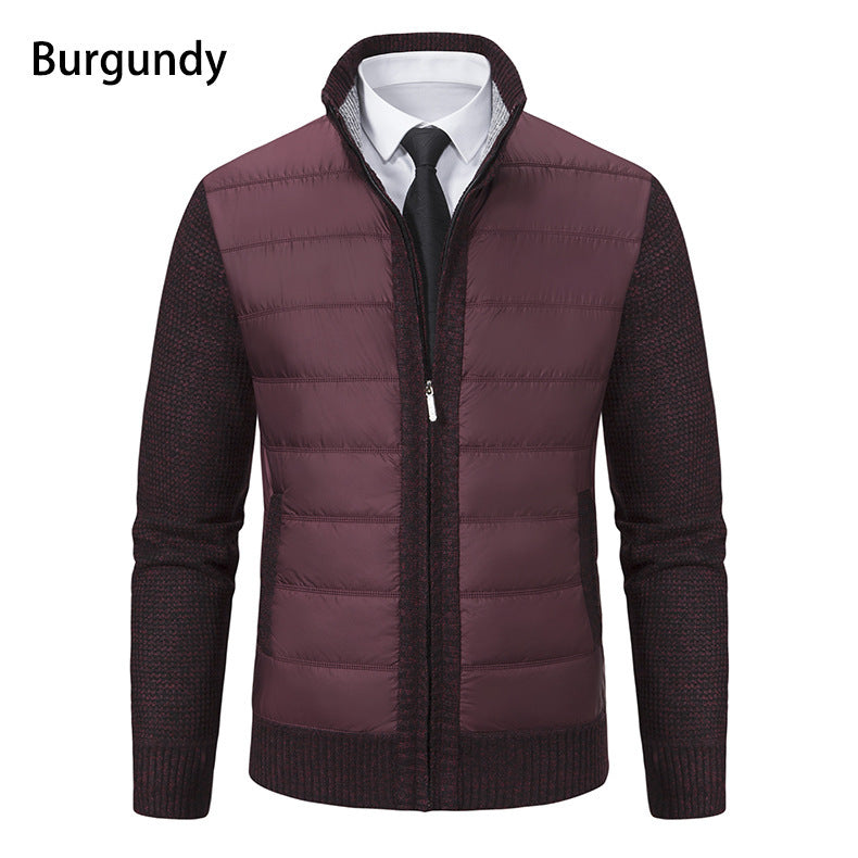 Men's sporty hybrid jacket with moisture-regulating material and modern knit design Lisslune